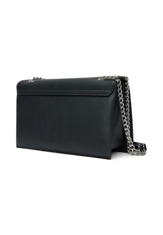 LOVE MOSCHINO Borsa a spalla Donna Nero Logo Argento JC4192PP1MKD000B-PE25