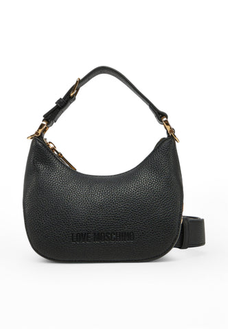 LOVE MOSCHINO Borsa a spalla Donna Nero Logo Oro JC4019PP1MLT0000-PE25