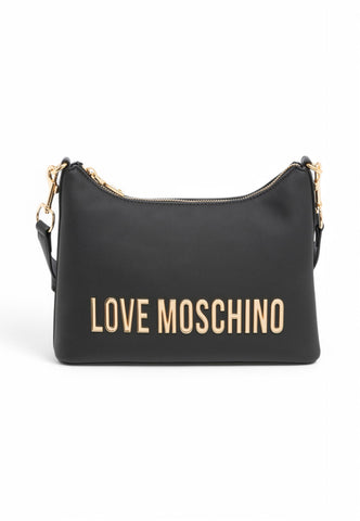 LOVE MOSCHINO Borsa a spalla Donna Nero Logo Oro JC4025PP1MKD0000-PE25