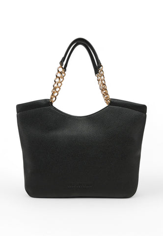 LOVE MOSCHINO Borsa a spalla Donna Nero Logo OroJC4031PP1MLT0000-PE25
