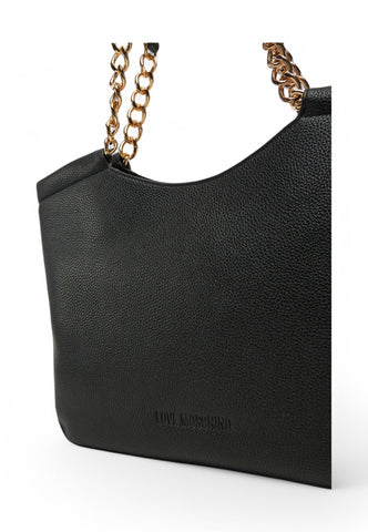 LOVE MOSCHINO Borsa a spalla Donna Nero Logo OroJC4031PP1MLT0000-PE25