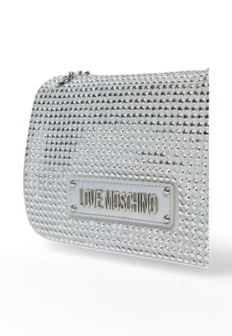 LOVE MOSCHINO Borsa Tracolla Donna Argento Strass JC4136PP1MLL196B-PE25