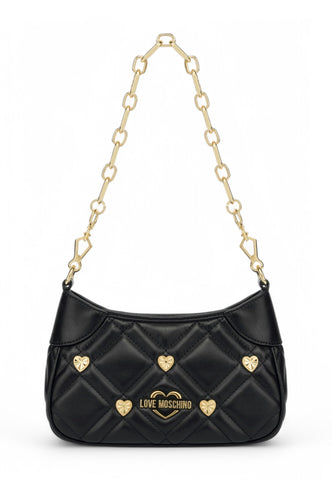 LOVE MOSCHINO Borsa Tracolla Donna Nero Borchie Oro JC4121PP1MLI0000-PE25