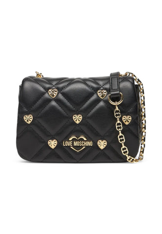 LOVE MOSCHINO Borsa Tracolla Donna Nero Borchie Oro JC4124PP1MLI0000-PE25