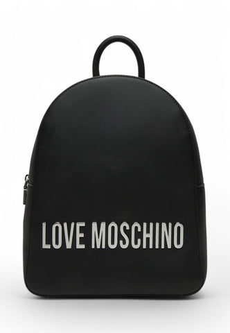 LOVE MOSCHINO Zaino Donna Nero Logo Argento JC4193PP1MKD000B-PE25