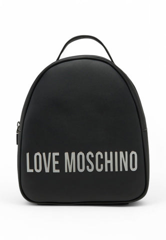 LOVE MOSCHINO Zaino Donna Nero Logo Argento JC4197PP1MKD000B-PE25