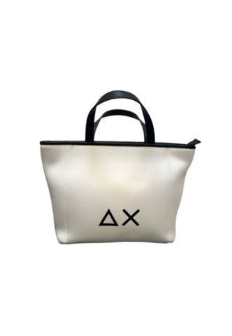 SUN68 Borsa Tote Tessuto Bianco Nero Z35250-01