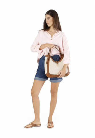 CAFENOIR Borsa a spalla Donna Beige Marrone C3NP0812-PE25-Q007