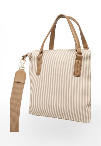 TOMMY HILFIGER Borsa Tracolla Donna Beige Bianco AW0AW17202-0I1-PE25