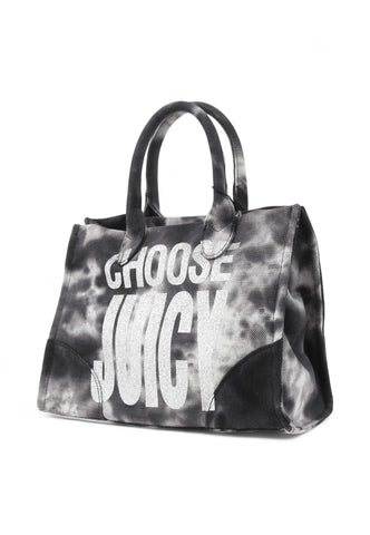JUICY COUTURE Borsa a mano Donna Nero Argento Glitter BEJIR8824WC2000-PE25