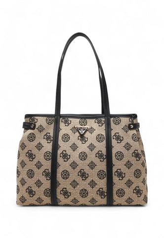 GUESS Borsa Shopper Donna Beige Nero HWJG9627230-PE25-BLO