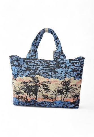 ERMANNO FIRENZE Borsa Shopper Donna Blu Rosa Fantasia 12401931-PE25-930