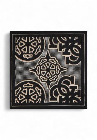 GUESS Foulard Donna Nero Beige AW5342POL03-AI26-BLA