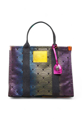 KURT GEIGER Borsa A Mano Donna Nero Viola Multicolor 9544709609-AI26