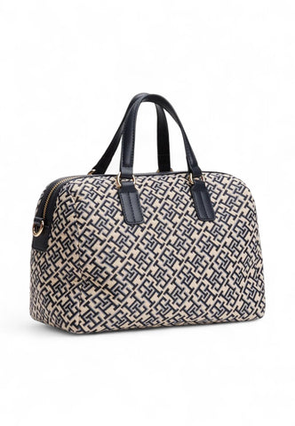 TOMMY HILFIGER Borsa A Mano Donna Beige Blu Nero AW0AW17633-AI26-DW6