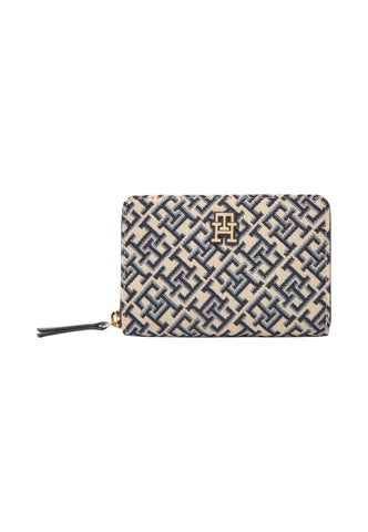 TOMMY HILFIGER Portafogli Donna Beige Blu Nero AW0AW17479-AI26-DW6