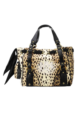 JUICY COUTURE Borsa Shopper Donna Beige Nero Animalier BIJD08938WZCAN3-AI26-AN3