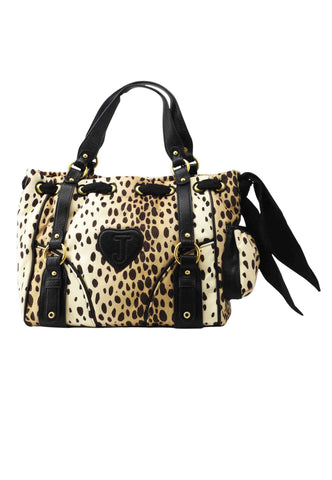 JUICY COUTURE Borsa Shopper Donna Beige Nero Animalier BIJD08938WZCAN3-AI26-AN3