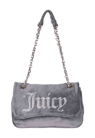 JUICY COUTURE Borsa A Spalla Donna Grigio Strass BEJQL8762WPOPG3-AI26-PG3