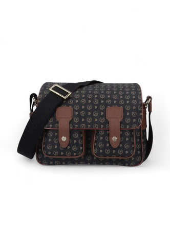 POLLINI Borsa Tracolla Donna Nero Marrone TE8421PP04Q1100D-AI26