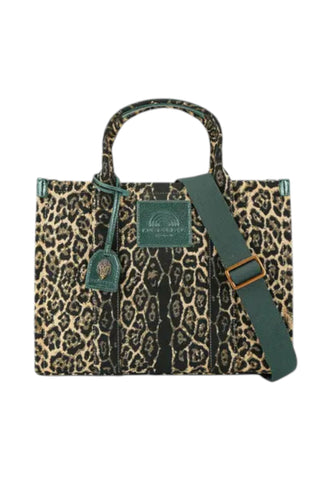 KURT GEIGER Borsa A Mano Donna Marrone Verde Animalier 5033539609-AI26