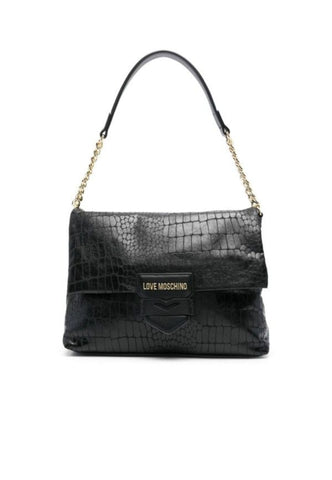 LOVE MOSCHINO Borsa Soft Croco Nero JC4284PP0LKF0
