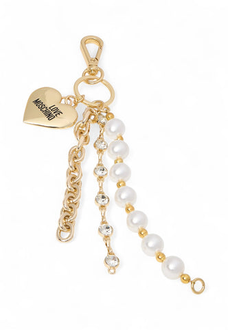 LOVE MOSCHINO Portachiavi Donna Oro Bianco JC5413PP0NL2110A-AI26