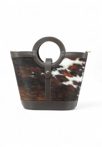 VIA MILANO Mia Borsa A Mano Donna Marrone Bianco Animalier MIAMBI-AI26