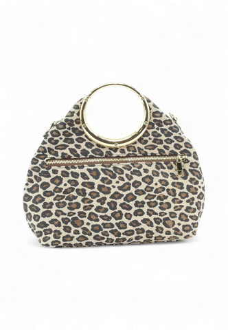 VIA MILANO Vittoria Borsa A Mano Donna Beige Nero Animalier VITTORIABMN-AI26