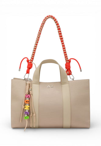 SUN68 Borsa Shopper Donna Beige Rosso Y36202-PE26-18