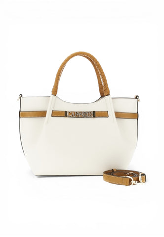 CAFE NOIR Borsa A Mano Donna Bianco Marrone C3YA1005-PE26-W097
