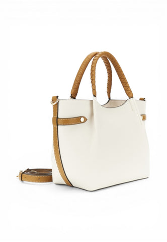 CAFE NOIR Borsa A Mano Donna Bianco Marrone C3YA1005-PE26-W097