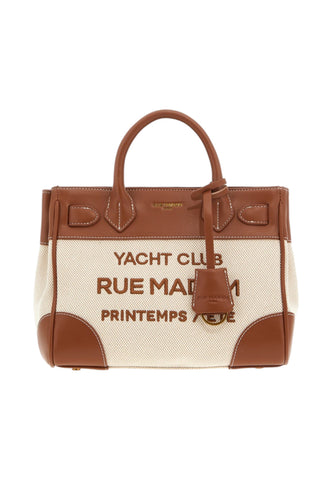 RUE MADAME Borsa A Mano Donna Bianco Marrone 1557-PE26-CANVASBROWN