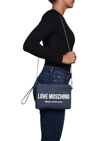LOVE MOSCHINO Borsa Pochette Donna Blu Denim JC4060PP1OLG170A-PE26