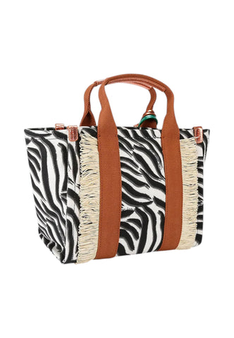 KURT GEIGER Borsa Shopper Donna Bianco Nero Animalier 2043801069-PE26