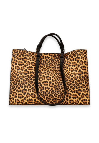 ERMANNO SCERVINO Borsa Shopper Donna Marrone Nero Animalier 12402123-PE26-3203