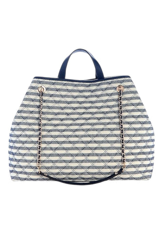 GUESS Borsa Shopper Donna Blu Bianco HWAG9673290-PE26-NML