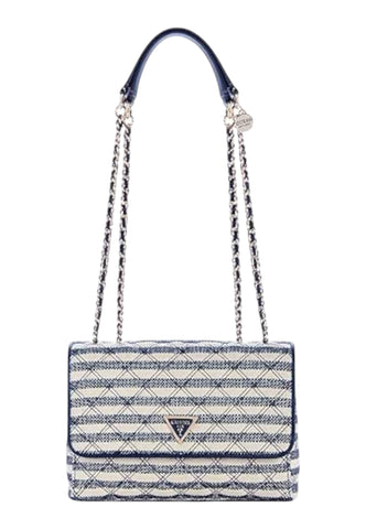 GUESS Borsa A Spalla Donna Blu Bianco HWAG9673200-PE26-NML