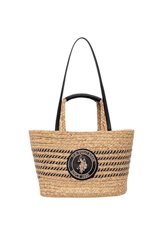 U.S. POLO ASSN. Borsa Shopper Donna Beige Nero BEUO19025WS4000-PE26