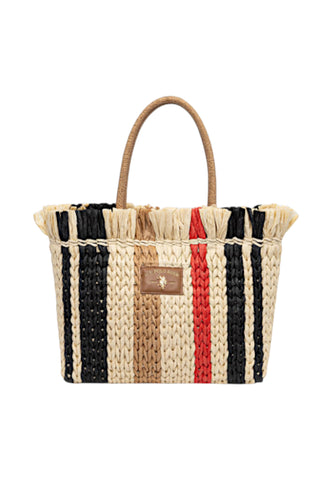 U.S. POLO ASSN. Borsa A Mano Donna Beige Nero Rosso BEUO19026WL2599-PE26