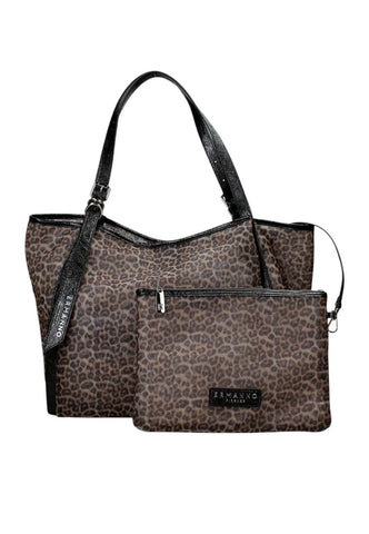 ERMANNO SCERVINO Borsa Shopper Donna Marrone Nero Animalier 12402109-PE26-3203