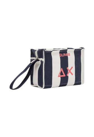SUN68 Borsa Pochette Donna Blu Bianco W36222-PE26-0731
