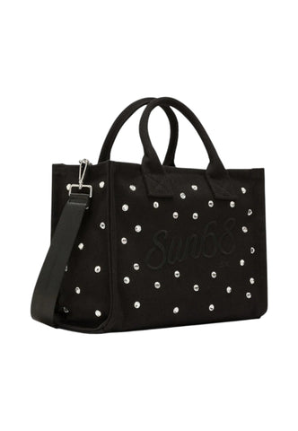 SUN68 Borsa A Mano Donna Nero Strass W36230-PE26-11