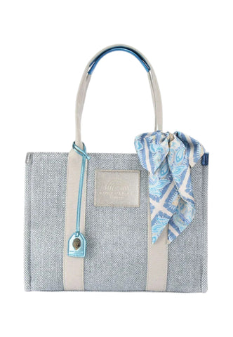 KURT GEIGER Borsa Shopper Donna Azzurro Bianco 9544186999-PE26