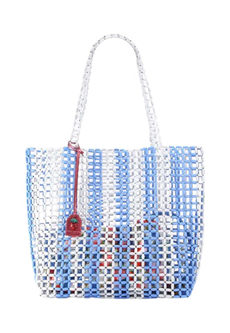 KURT GEIGER Borsa Shopper Donna Bianco Azzurro 4377289999-PE26