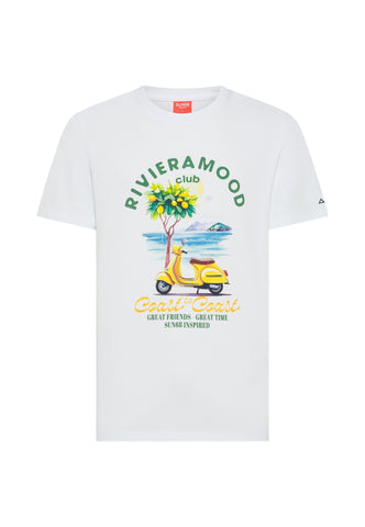 SUN68 T-Shirt Uomo Bianco T36141-PE26-0123