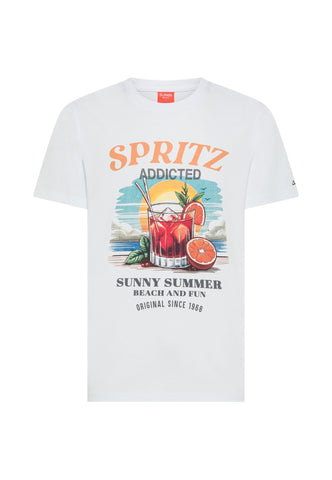 SUN68 T-Shirt Uomo Bianco T36141-PE26-0105