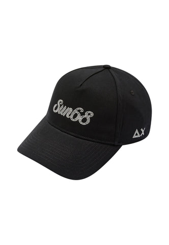 SUN68 Cappello Donna Nero Strass X36221-PE26-11