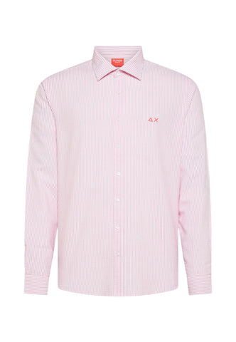 SUN68 Camicia Uomo Rosa Bianco S36123-PE26-0401