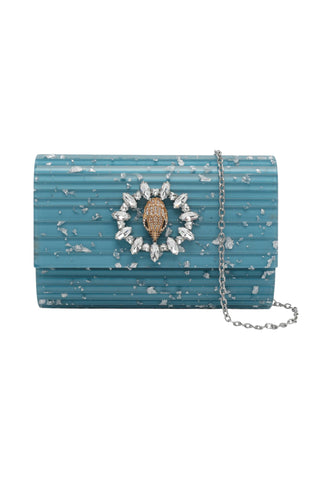 KURT GEIGER Borsa Tracolla Donna Azzurro Argento Pietre 5374282979-PE26